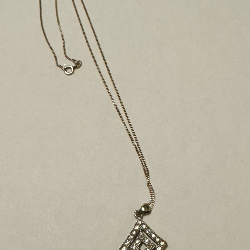 Elegant Silver Initial Pendant Necklace